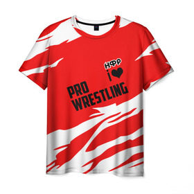 Мужская футболка 3D с принтом НФР: I Love Pro Wrestling , 100% полиэфир | прямой крой, круглый вырез горловины, длина до линии бедер | danger zone | iwf | wrestling | нфр | опасная зона | реслинг | рестлинг