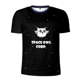 Мужская футболка 3D спортивная с принтом Космическая сова , 100% полиэстер с улучшенными характеристиками | приталенный силуэт, круглая горловина, широкие плечи, сужается к линии бедра | Тематика изображения на принте: астрономия звезды космос сова