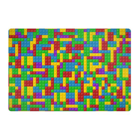 Магнитный плакат 3Х2 с принтом Лего , Полимерный материал с магнитным слоем | 6 деталей размером 9*9 см | дети | конструктор | лего