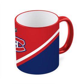 Кружка 3D с принтом Montreal Canadiens , керамика | ёмкость 330 мл | Тематика изображения на принте: america | canada | hockey | nhl | usa | америка | канада | канадиенс | лед | монреаль | нхл | сша | хоккей