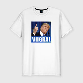 Мужская футболка премиум с принтом Трамп 1 , 92% хлопок, 8% лайкра | приталенный силуэт, круглый вырез ворота, длина до линии бедра, короткий рукав | america | donald | trump | usa | америка | дональд | трамп