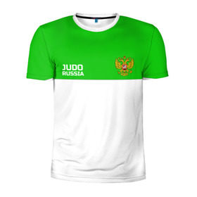 Мужская футболка 3D спортивная с принтом Дзюдо , 100% полиэстер с улучшенными характеристиками | приталенный силуэт, круглая горловина, широкие плечи, сужается к линии бедра | judo | дзюдо | единоборства | россия | спорт | федерация