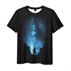 Мужская футболка 3D с принтом Млечный путь , 100% полиэфир | прямой крой, круглый вырез горловины, длина до линии бедер | galaxy | milky way | night | space | star | вселенная | галактика | звезды | космос | млечный | ночь | путь
