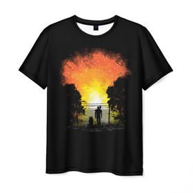 Мужская футболка 3D с принтом Wasteland Apocalypse , 100% полиэфир | прямой крой, круглый вырез горловины, длина до линии бедер | atom | bomb | boy | fallout | radioactive | vault | wasteland | атом | бой | бомба | волт | мальчик | радиация | фоллаут | ядерная