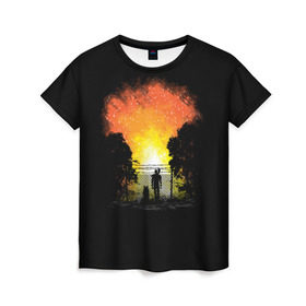 Женская футболка 3D с принтом Wasteland Apocalypse , 100% полиэфир ( синтетическое хлопкоподобное полотно) | прямой крой, круглый вырез горловины, длина до линии бедер | atom | bomb | boy | fallout | radioactive | vault | wasteland | атом | бой | бомба | волт | мальчик | радиация | фоллаут | ядерная