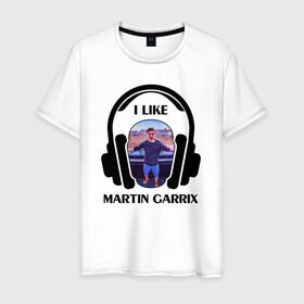 Мужская футболка хлопок с принтом I like Martin Garrix , 100% хлопок | прямой крой, круглый вырез горловины, длина до линии бедер, слегка спущенное плечо. | 