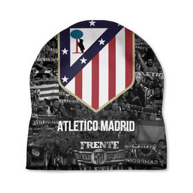 Шапка 3D с принтом Атлетико Мадрид , 100% полиэстер | универсальный размер, печать по всей поверхности изделия | atletico madrid | club | football | spanish | атлетико мадрид | испанский | клуб | футбольный