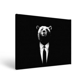 Холст прямоугольный с принтом Медведь бизнесмен , 100% ПВХ |  | Тематика изображения на принте: animal | bear | beast | business | suit | бизнес | джентльмен | животное | зверь | медведь | смокинг