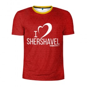 Мужская футболка 3D спортивная с принтом Love Shershavel 3 , 100% полиэстер с улучшенными характеристиками | приталенный силуэт, круглая горловина, широкие плечи, сужается к линии бедра | Тематика изображения на принте: gesh | геш | зима | сноуборд | шерегеш | шершавель