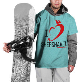 Накидка на куртку 3D с принтом Love Shershavel 2 , 100% полиэстер |  | Тематика изображения на принте: 