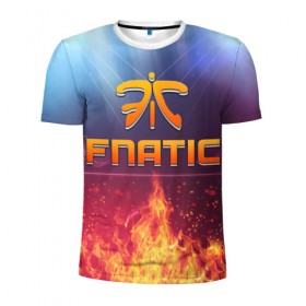 Мужская футболка 3D спортивная с принтом Fnatic Team , 100% полиэстер с улучшенными характеристиками | приталенный силуэт, круглая горловина, широкие плечи, сужается к линии бедра | Тематика изображения на принте: best team | fnatic | team