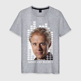 Мужская футболка хлопок с принтом EQ - Armin van Buuren , 100% хлопок | прямой крой, круглый вырез горловины, длина до линии бедер, слегка спущенное плечо. | 