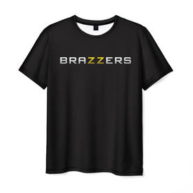 Мужская футболка 3D с принтом Brazzers , 100% полиэфир | прямой крой, круглый вырез горловины, длина до линии бедер | 