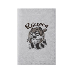 Обложка для паспорта матовая кожа с принтом Злой енот , натуральная матовая кожа | размер 19,3 х 13,7 см; прозрачные пластиковые крепления | evil | raccoon | бита | енот