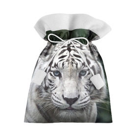 Подарочный 3D мешок с принтом Белый тигр , 100% полиэстер | Размер: 29*39 см | animal | jungle | look | predator | tiger | white | wild | белый | взгляд | джунгли | дикий | животное | тигр | хищник