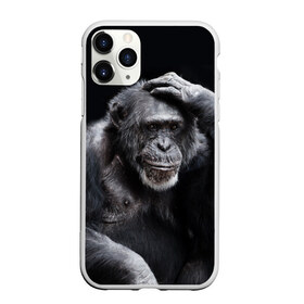 Чехол для iPhone 11 Pro матовый с принтом ЕГЭ , Силикон |  | Тематика изображения на принте: егэ | обезьяна | шимпанзе | школа | экзамен | экзамены
