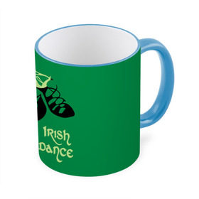 Кружка 3D с принтом Ireland, Irish dance , керамика | ёмкость 330 мл | background | black | clover | dance | green | ireland | irish | petal | soft shoes | зеленый | ирландия | ирландский | клевер | лепесток | мягкая | обувь | танец | фон | черная