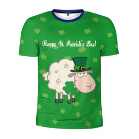 Мужская футболка 3D спортивная с принтом Ирландия , 100% полиэстер с улучшенными характеристиками | приталенный силуэт, круглая горловина, широкие плечи, сужается к линии бедра | irish | sheep | st. patricks day | зеленый | ирландец | лепрекон | оваечка | овца