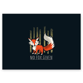 Поздравительная открытка с принтом No Fox Given , 100% бумага | плотность бумаги 280 г/м2, матовая, на обратной стороне линовка и место для марки
 | animal | beast | fox | heart | love | orange | животное | зверь | лис | лиса | личиска | любовь | рыжая | сердце