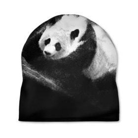 Шапка 3D с принтом Молочная панда , 100% полиэстер | универсальный размер, печать по всей поверхности изделия | animal | bear | beast | milk | nature | panda | животное | зверь | медведь | молоко | панда | природа
