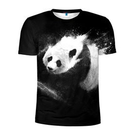 Мужская футболка 3D спортивная с принтом Молочная панда , 100% полиэстер с улучшенными характеристиками | приталенный силуэт, круглая горловина, широкие плечи, сужается к линии бедра | animal | bear | beast | milk | nature | panda | животное | зверь | медведь | молоко | панда | природа