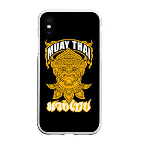 Чехол для iPhone XS Max матовый с принтом Muay Thai Fighter , Силикон | Область печати: задняя сторона чехла, без боковых панелей | Тематика изображения на принте: boxing | combat | fight | fighter | kickboxing | muay thai | wrestling | боец | бой | бокс | боксер | драка | кикбоксинг | май тай