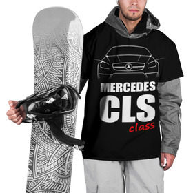 Накидка на куртку 3D с принтом Mercedes CLS Class , 100% полиэстер |  | mercedes benz | mercedes cls 63 amg | авто | автомобиль | машина | мерседес | тачка