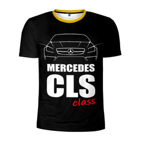 Мужская футболка 3D спортивная с принтом Mercedes CLS Class , 100% полиэстер с улучшенными характеристиками | приталенный силуэт, круглая горловина, широкие плечи, сужается к линии бедра | mercedes benz | mercedes cls 63 amg | авто | автомобиль | машина | мерседес | тачка