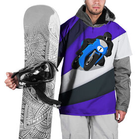 Накидка на куртку 3D с принтом Sportsbike , 100% полиэстер |  | байк | байкер. гонщик | гонки | мотоцикл | спорт | спортбайк | трасса