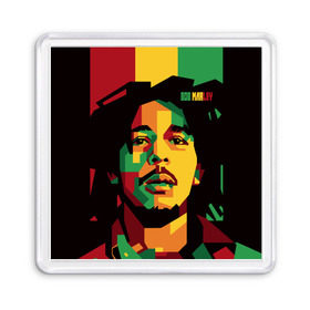 Магнит 55*55 с принтом Ямайка, Боб Марли , Пластик | Размер: 65*65 мм; Размер печати: 55*55 мм | bob marley | reggae | регги