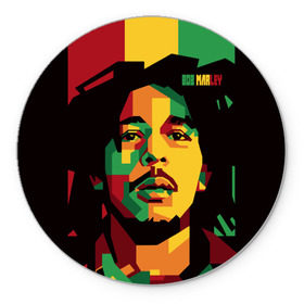 Коврик круглый с принтом Ямайка, Боб Марли , резина и полиэстер | круглая форма, изображение наносится на всю лицевую часть | bob marley | reggae | регги