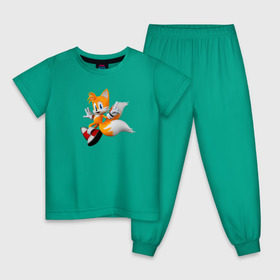 Детская пижама хлопок с принтом Лисенок Тейлз , 100% хлопок |  брюки и футболка прямого кроя, без карманов, на брюках мягкая резинка на поясе и по низу штанин
 | Тематика изображения на принте: майлз «тейлз» прауэр