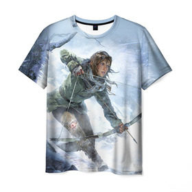 Мужская футболка 3D с принтом Rise of the Tomb Raider 3 , 100% полиэфир | прямой крой, круглый вырез горловины, длина до линии бедер | Тематика изображения на принте: rise of the tomb raider | tomb raider | восхождение расхитительницы гробниц | расхитительница гробниц