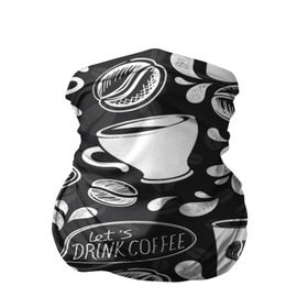 Бандана-труба 3D с принтом Drink Coffe , 100% полиэстер, ткань с особыми свойствами — Activecool | плотность 150‒180 г/м2; хорошо тянется, но сохраняет форму | Тематика изображения на принте: coffee | кофе | паттерн