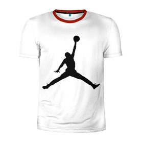 Мужская футболка 3D спортивная с принтом Michael Jordan , 100% полиэстер с улучшенными характеристиками | приталенный силуэт, круглая горловина, широкие плечи, сужается к линии бедра | логотип майкл джордан