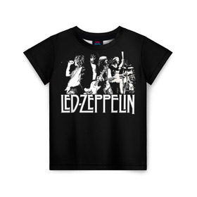 Детская футболка 3D с принтом Led Zeppelin 4 , 100% гипоаллергенный полиэфир | прямой крой, круглый вырез горловины, длина до линии бедер, чуть спущенное плечо, ткань немного тянется | led zeppelin | лед зеппелин | роберт плант