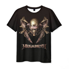 Мужская футболка 3D с принтом Megadeth 3 , 100% полиэфир | прямой крой, круглый вырез горловины, длина до линии бедер | megadeth | дирк вербурен | дэвид эллефсон | дэйв мастейн | кико лоурейро | мегадэт