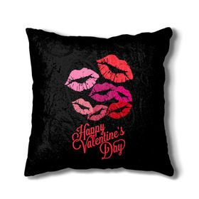 Подушка 3D с принтом Happy Valentine`s Day , наволочка – 100% полиэстер, наполнитель – холлофайбер (легкий наполнитель, не вызывает аллергию). | состоит из подушки и наволочки. Наволочка на молнии, легко снимается для стирки | Тематика изображения на принте: 14 | february | happy valentines day | holiday | kisses | lips | love | губы | любовь | поцелуи | праздник | счастливый день святого валентина | февраль