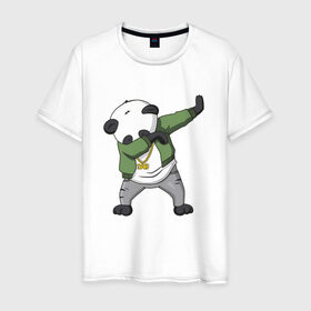 Мужская футболка хлопок с принтом Panda dab , 100% хлопок | прямой крой, круглый вырез горловины, длина до линии бедер, слегка спущенное плечо. | dab | dab n dance | panda dab | панда