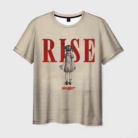 Мужская футболка 3D с принтом Rise , 100% полиэфир | прямой крой, круглый вырез горловины, длина до линии бедер | skillet