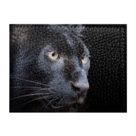 Обложка для студенческого билета с принтом Черная пантера , натуральная кожа | Размер: 11*8 см; Печать на всей внешней стороне | животные | кис | киска | кот | котенок | котик | кошечка | кошка | пантера | рысь | тигр | хищник