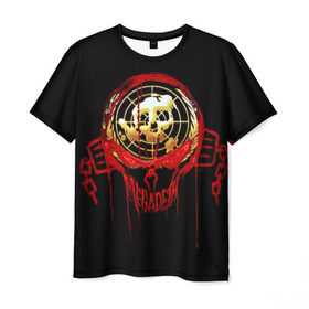Мужская футболка 3D с принтом Megadeth #6 , 100% полиэфир | прямой крой, круглый вырез горловины, длина до линии бедер | dave | megadeth | metal rock | mustaine | rattlehead | thrash | vic | дейв | мастейн | мегадет | метал | рок | треш