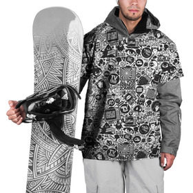 Накидка на куртку 3D с принтом Стикербомбинг , 100% полиэстер |  | Тематика изображения на принте: граффити | скейт | хипстер