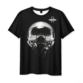 Мужская футболка 3D с принтом ВВС , 100% полиэфир | прямой крой, круглый вырез горловины, длина до линии бедер | 23