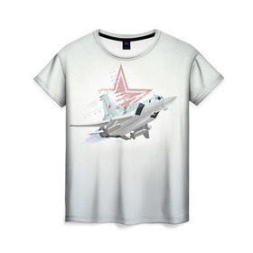 Женская футболка 3D с принтом Ту-22 , 100% полиэфир ( синтетическое хлопкоподобное полотно) | прямой крой, круглый вырез горловины, длина до линии бедер | авиация