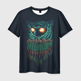 Мужская футболка 3D с принтом Лесная сова , 100% полиэфир | прямой крой, круглый вырез горловины, длина до линии бедер | bird | forest | moon | nature | night | owl | queen | wood | королева | лес | луна | ночь | природа | птица | сова
