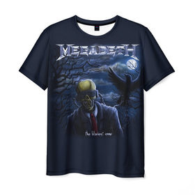 Мужская футболка 3D с принтом Megadeth. The Blackest Crow , 100% полиэфир | прямой крой, круглый вырез горловины, длина до линии бедер | dave | megadeth | metal | mustaine | rattlehead | rock | thrash | vic | дейв | мастейн | мегадет | метал | рок | треш