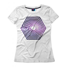 Женская футболка 3D с принтом K POP , 100% полиэфир ( синтетическое хлопкоподобное полотно) | прямой крой, круглый вырез горловины, длина до линии бедер | exo | korean | kpop | pop