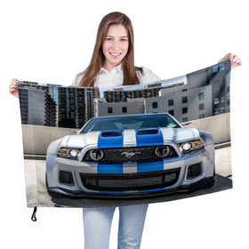 Флаг 3D с принтом Ford Shelby , 100% полиэстер | плотность ткани — 95 г/м2, размер — 67 х 109 см. Принт наносится с одной стороны | ford | mustang | shelby | авто | автомобили | машины | новинки | полоски | фары | форд