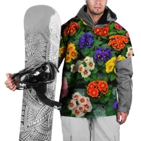 Накидка на куртку 3D с принтом Фиалки , 100% полиэстер |  | Тематика изображения на принте: flower | лето | поле | полевой цветок | цветочки | цветы